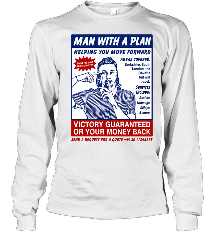 Man With a Plan Helping You Move Forward Bootleg Long Sleeve Tee