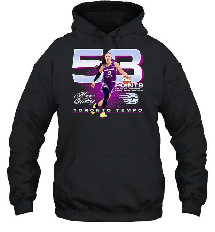 Marina Mabrey Points Toronto Tempo Milestone signature Hoodie