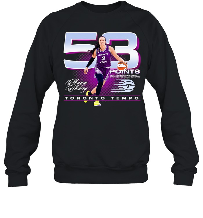 Marina Mabrey Points Toronto Tempo Milestone signature Sweatshirt
