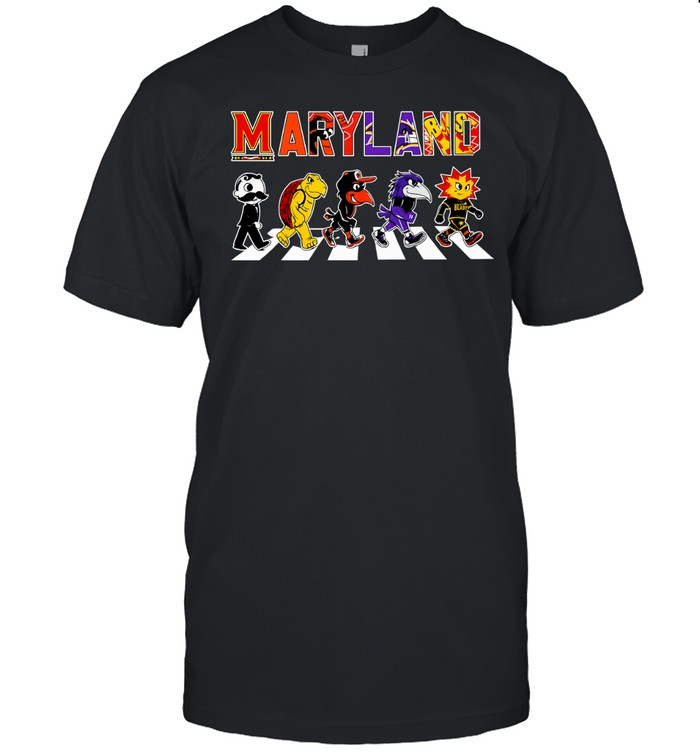 Maryland Abbey Road Mascots Baltimore Orioles 2026 Unisex T-Shirt