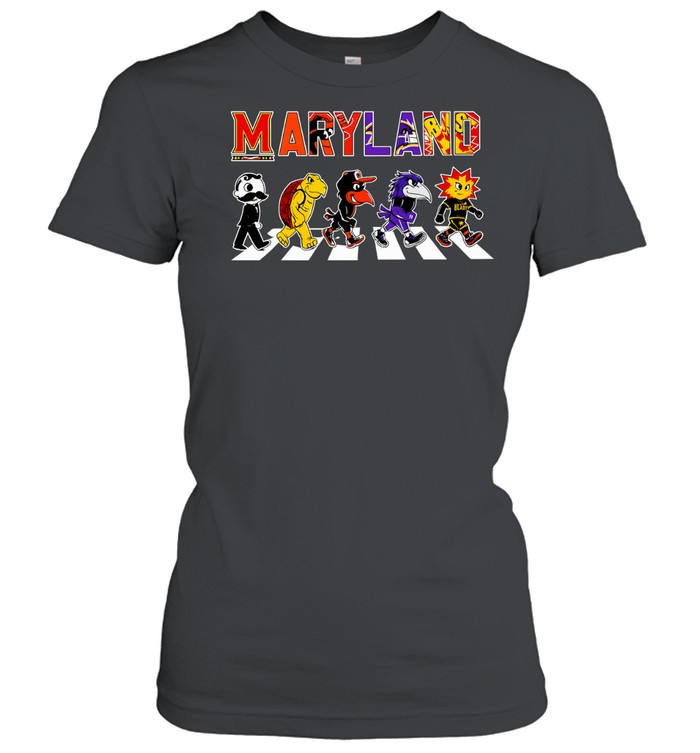 Maryland Abbey Road Mascots Baltimore Orioles 2026 Women T-Shirt