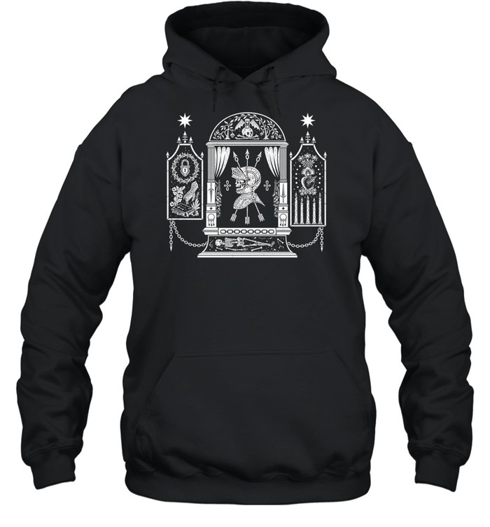 Mausoleum Gothic Skeleton Knight Archway Hoodie