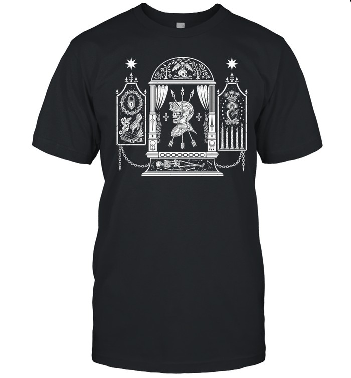 Mausoleum Gothic Skeleton Knight Archway Unisex T-Shirt
