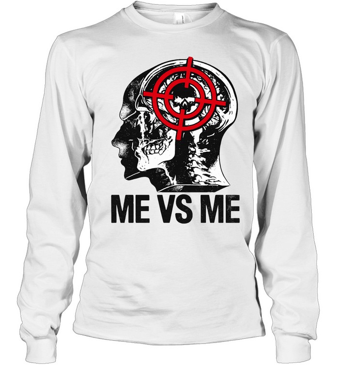 Me vs Me Skull Target Anatomy mental health Long Sleeve Tee
