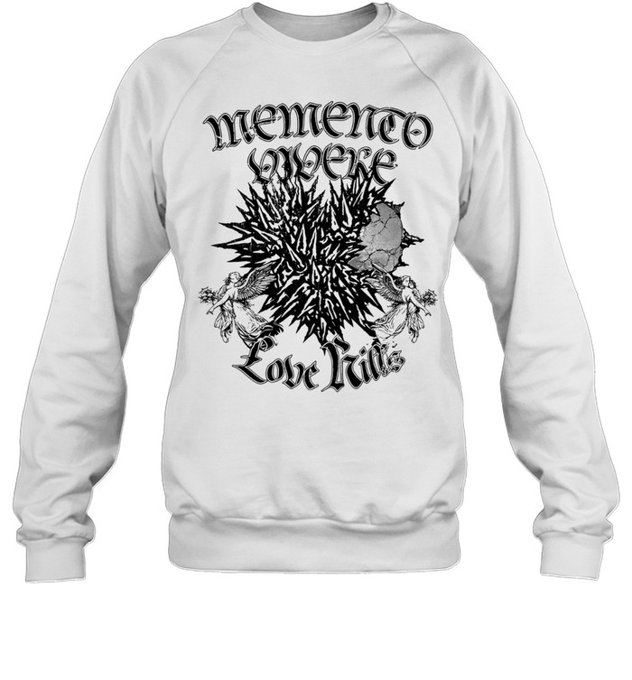 Memento Vivere Love Kills Spiky Heart Angel Sweatshirt