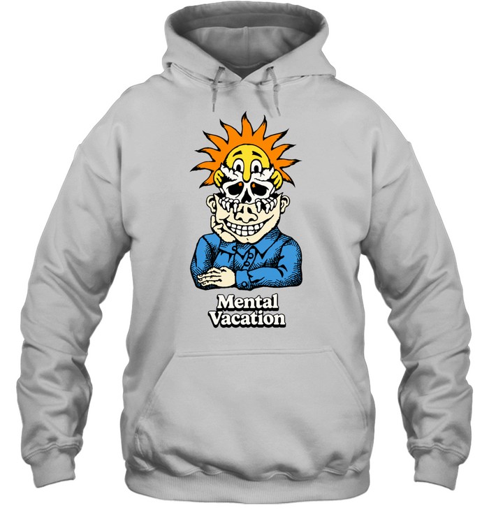 Mental Vacation Trippy Psycho Sun Skull Hoodie