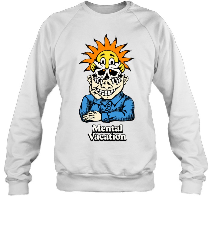 Mental Vacation Trippy Psycho Sun Skull Sweatshirt