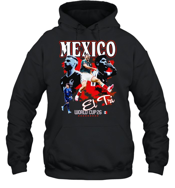 Mexico El Tri FIFA World Cup 2026 soccer portrait vintage Hoodie