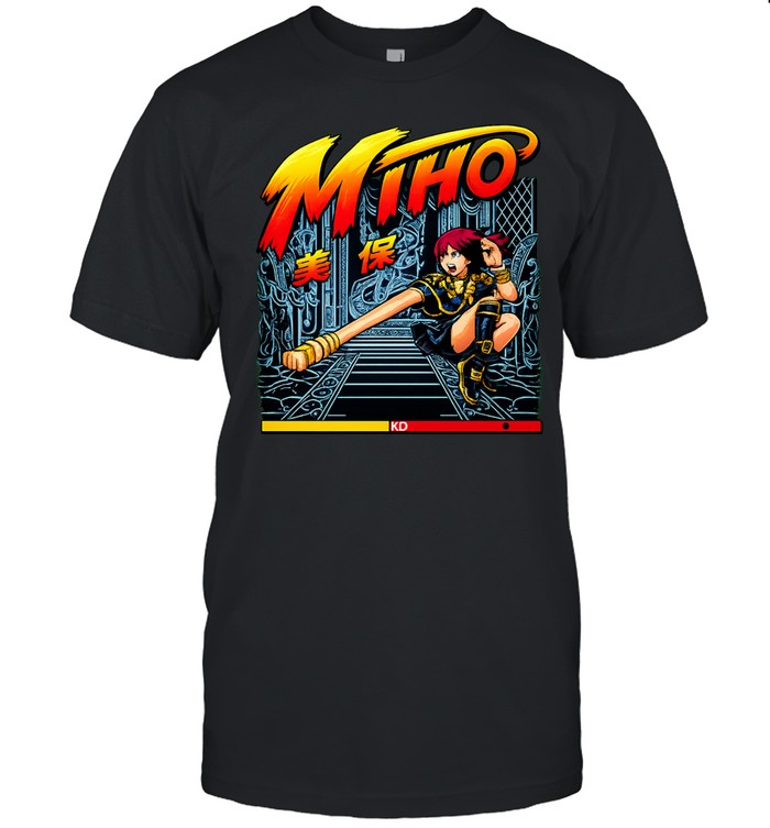 Miho Retro Pixel Fighting Game Style arcade Unisex T-Shirt