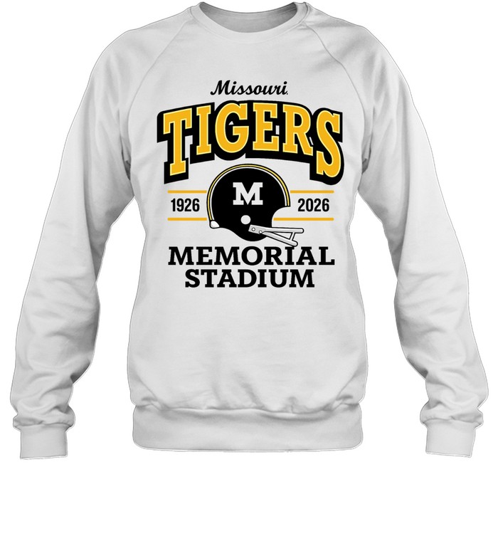 Missouri Tigers Memorial Stadium 1926 2026 M Helmet Football Sweatshirt