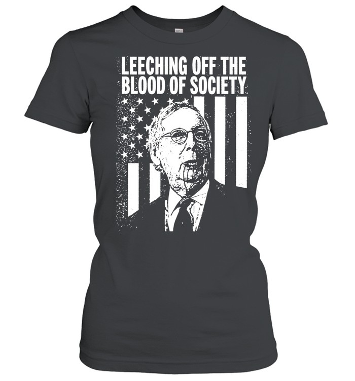 Mitch McConnell Leeching off the Blood of Society Women T-Shirt