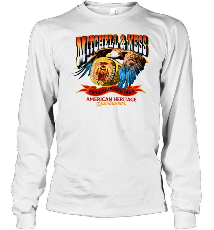 Mitchell and Ness Nostalgia Co Established 1904 American Long Sleeve Tee