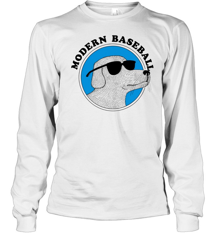 Modern Baseball Dog with Sunglasses indie rock Long Sleeve Tee