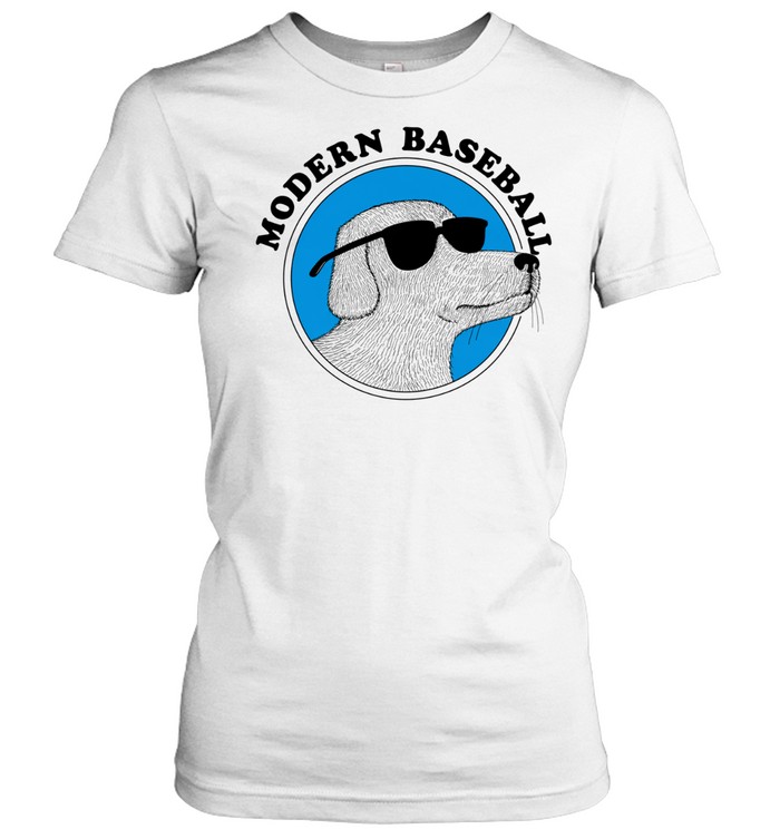 Modern Baseball Dog with Sunglasses indie rock Women T-Shirt