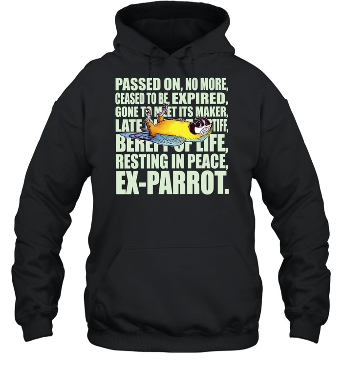 Monty Python Dead Parrot Sketch Ex-Parrot Hoodie