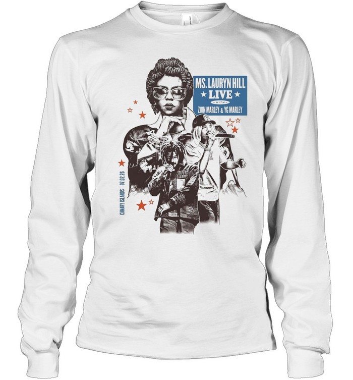 Ms Lauryn Hill Zion Marley YG Marley live Canary Islands February 2026 Long Sleeve Tee