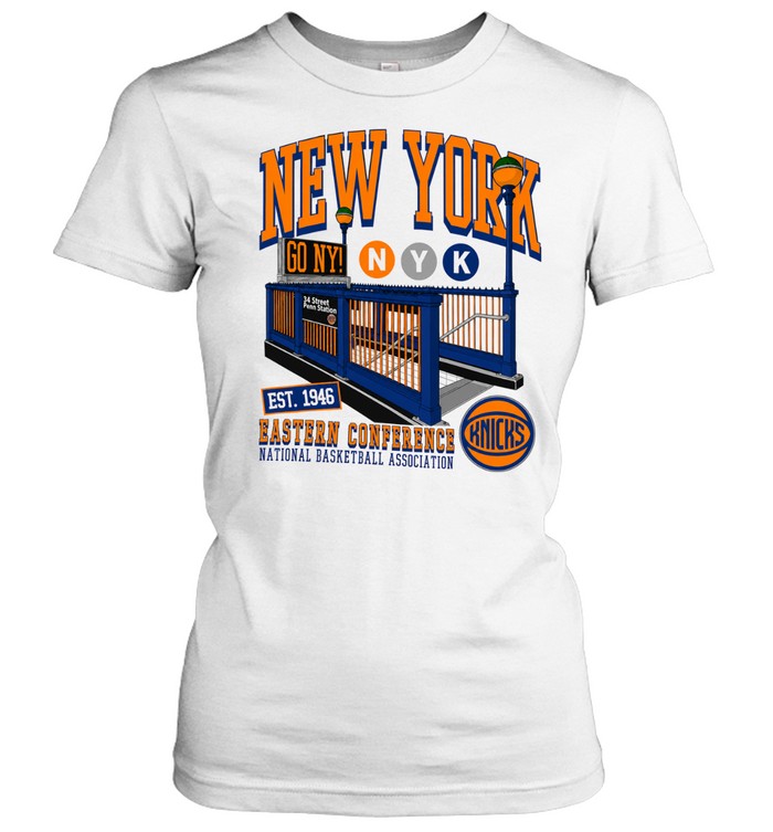 New York Knicks Go NY NYK Est 1946 Eastern Conference National Basketball Women T-Shirt