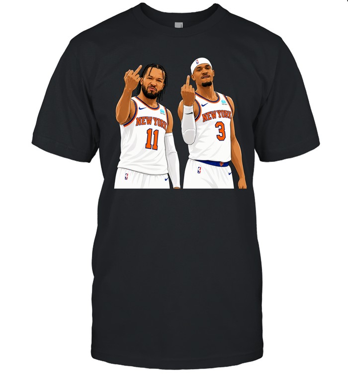 New York Knicks Jalen Brunson And Og Anunoby Middle Finger Unisex T-Shirt