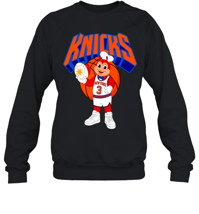 New York Knicks Jollibee fast food mascot jersey basketball humor Sweatshirt