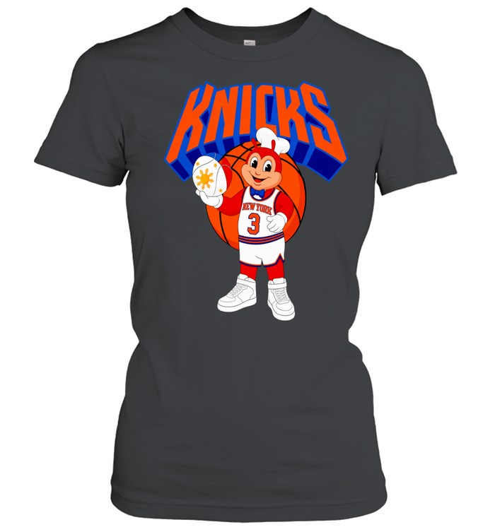 New York Knicks Jollibee fast food mascot jersey basketball humor Women T-Shirt