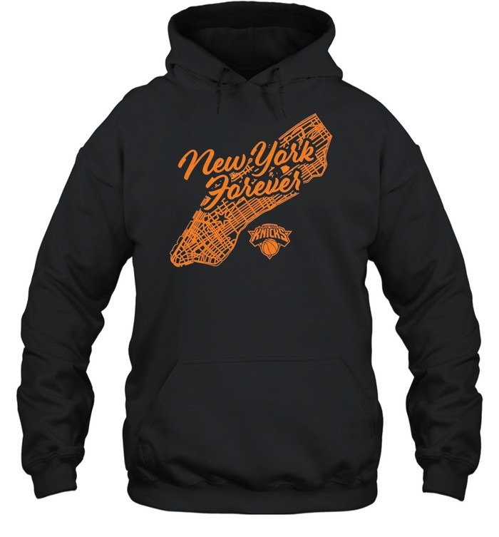 New York Knicks New York Forever Manhattan Map logo Hoodie