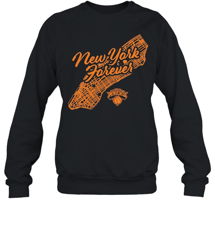 New York Knicks New York Forever Manhattan Map logo Sweatshirt