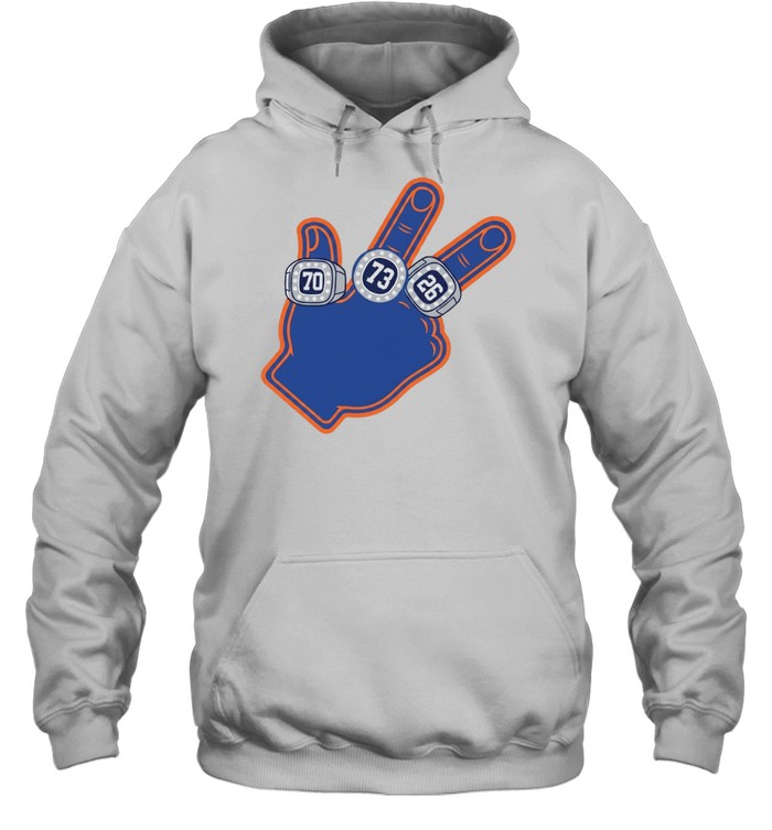 New York Knicks three point foam finger 1970 1973 2026 rings Hoodie