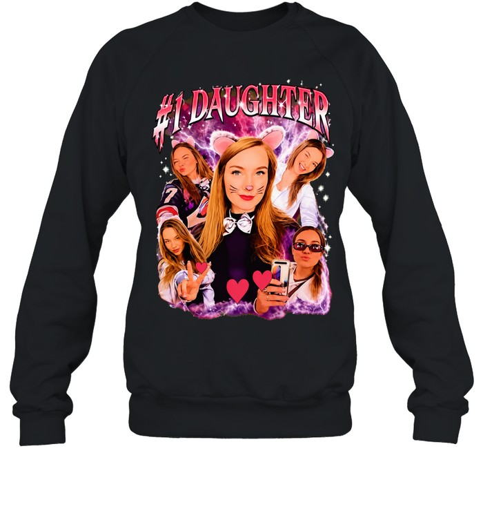 No 1 Daughter custom photo gift Sweatshirt