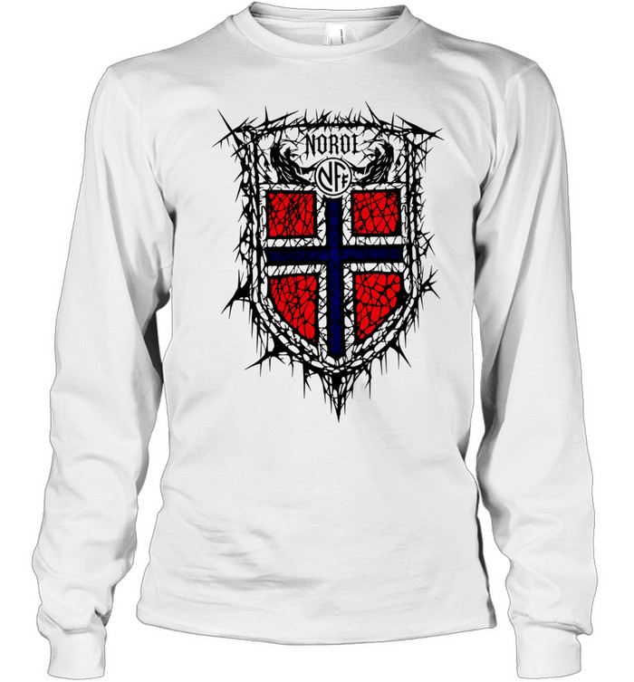 Norge NFF Shield Norway Soccer logo Long Sleeve Tee