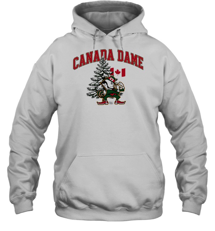Notre Dame Fighting Irish leprechaun pine tree Canada Hoodie