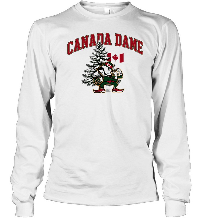 Notre Dame Fighting Irish leprechaun pine tree Canada Long Sleeve Tee