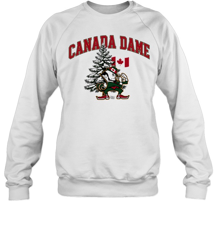Notre Dame Fighting Irish leprechaun pine tree Canada Sweatshirt