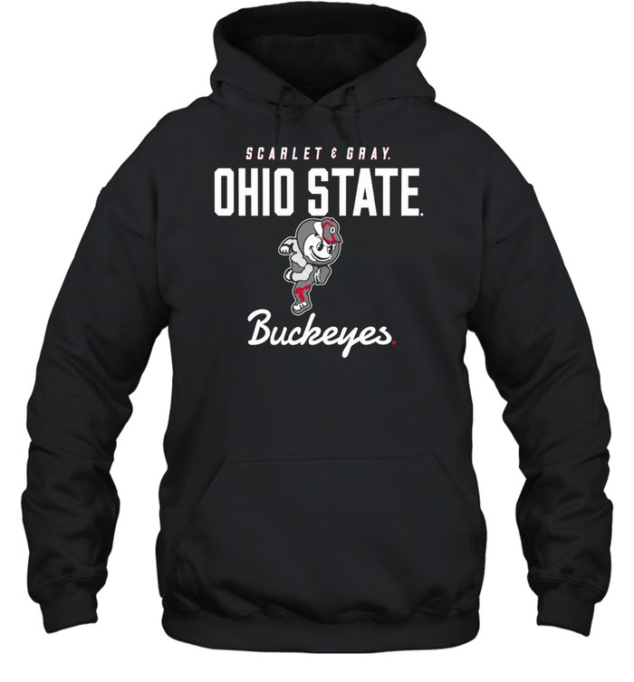 Ohio State Buckeyes Scarlet and Gray Mascot Hoodie