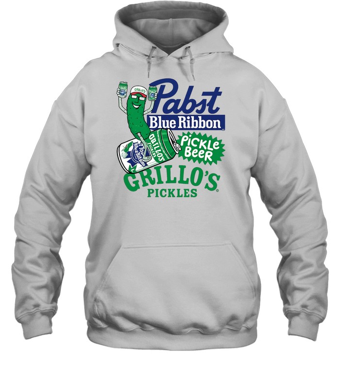 Pabst Blue Ribbon Pickle beer Grillo’s Pickles Hoodie