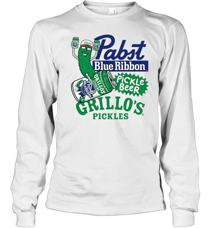 Pabst Blue Ribbon Pickle beer Grillo’s Pickles Long Sleeve Tee