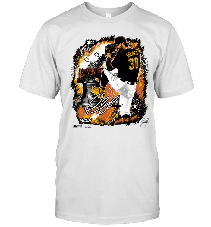 Paul Skenes Pittsburgh Pirates Pitcher Liberty Bell Philadelphia Theme Baseball All Star 2026 Signature Unisex T-Shirt