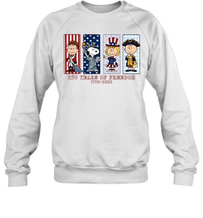 Peanuts 250 years of freedom America 1776 2026 Sweatshirt
