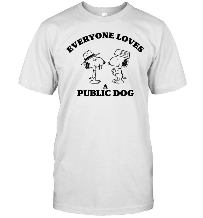 Peanuts Snoopy everyone loves a public dog Unisex T-Shirt
