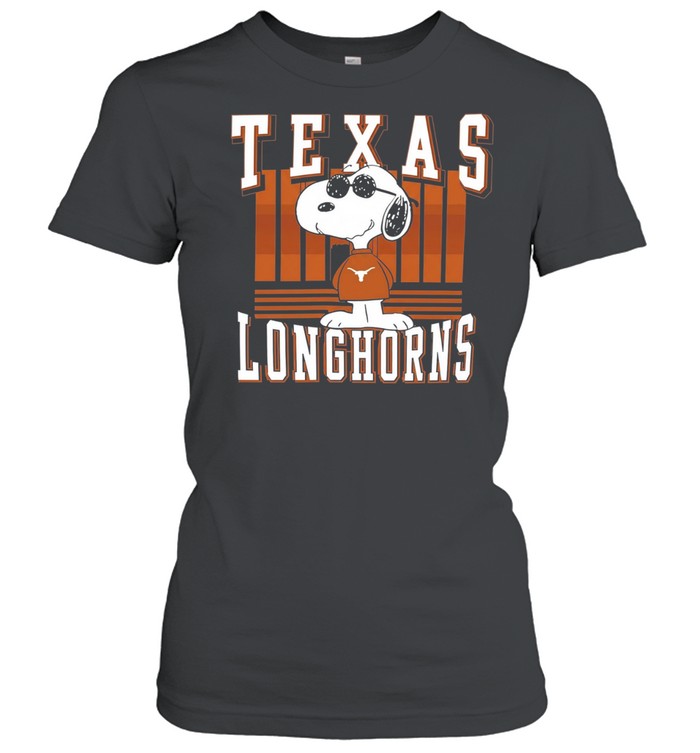 Peanuts Snoopy Wearing Sunglasses Texas Longhorns Women T-Shirt