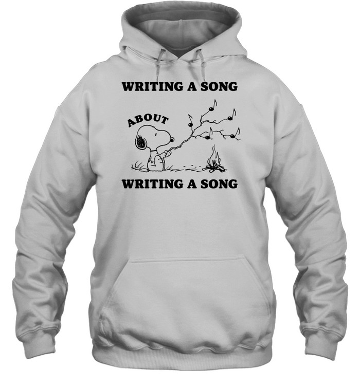 Peanuts Snoopy writing a song about writing a song Hoodie