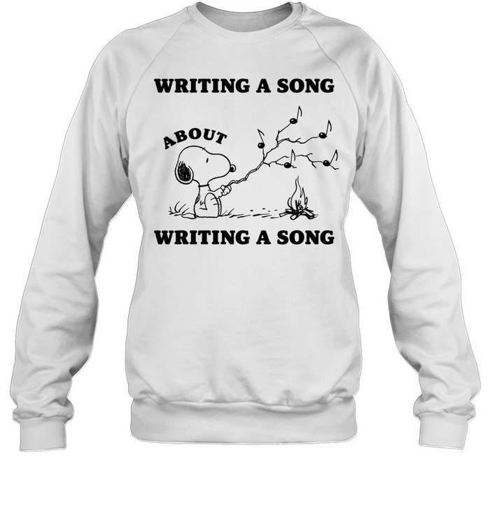 Peanuts Snoopy writing a song about writing a song Sweatshirt