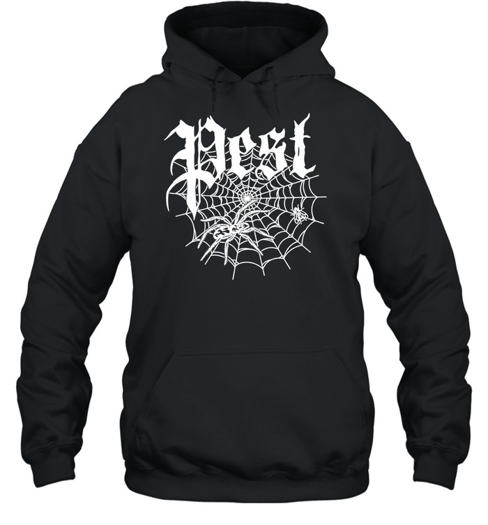 Pest Spider Web black metal gothic Hoodie