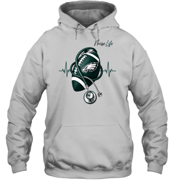 Philadelphia Eagles x Orange cat tired eyes strong heart Hoodie