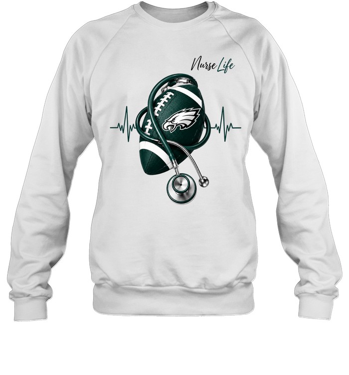 Philadelphia Eagles x Orange cat tired eyes strong heart Sweatshirt