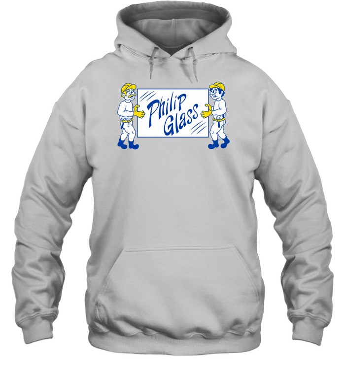Philip Glass Cartoon Workers Minimalist Hoodie