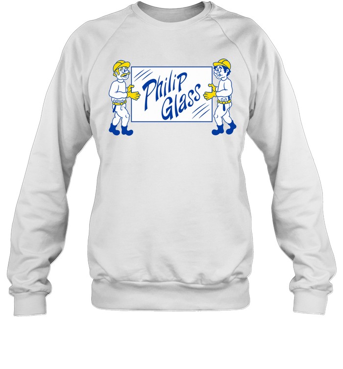 Philip Glass Cartoon Workers Minimalist Sweatshirt