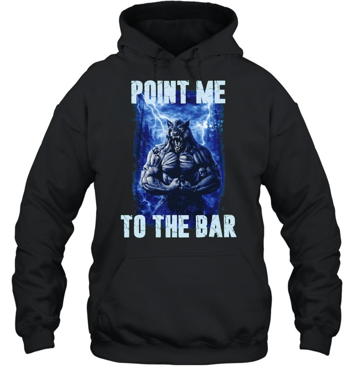Point Me to the Bar Werewolf graphic Hoodie