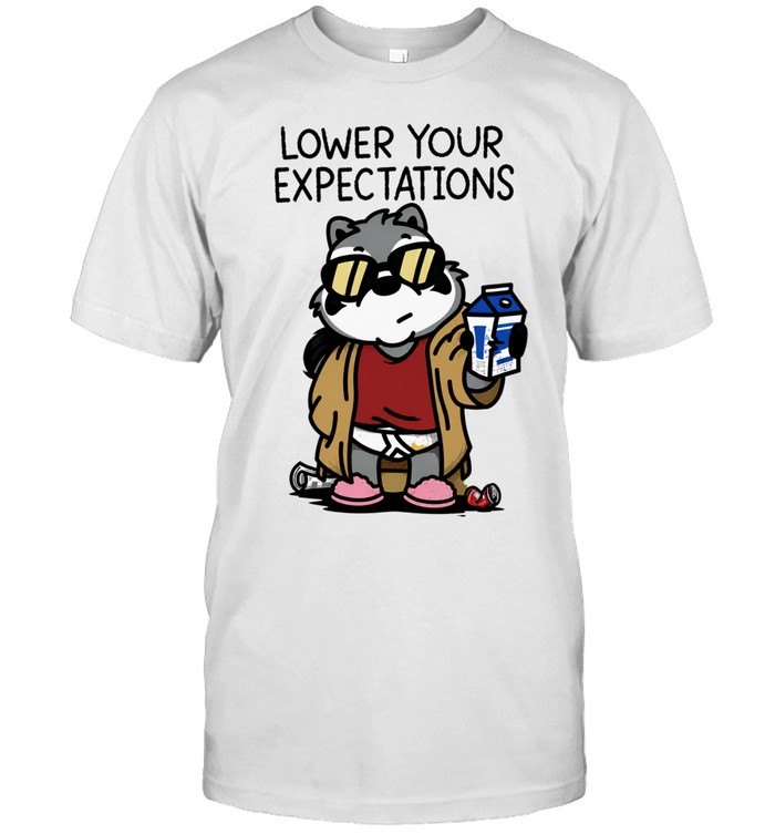 Raccoon lower your expectations Unisex T-Shirt