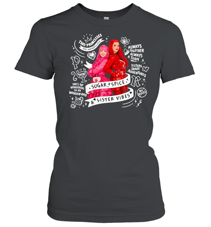 Red and Pink Descendants The Rise of Red Sugar Spice and Sister Vibes Women T-Shirt