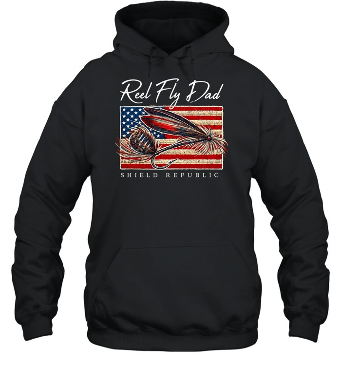 Reel Fly Dad Shield Republic outdoors Hoodie